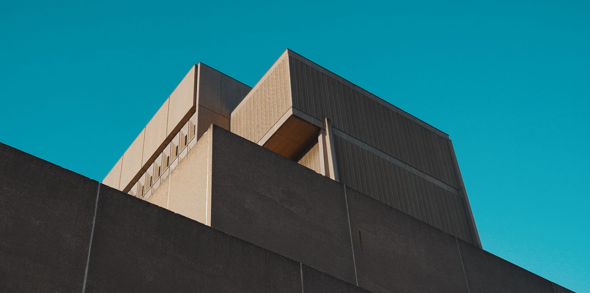 Modern concrete structure with clean lines
